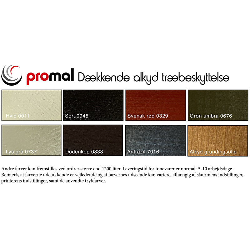 Promal Træbeskyttelse heldækkende olie 5 liter - Grå umbra 737 - Ral 7035