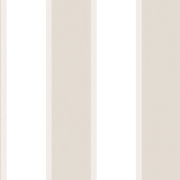 Tapet store og små striber i beige og grå 0,53x10 meter