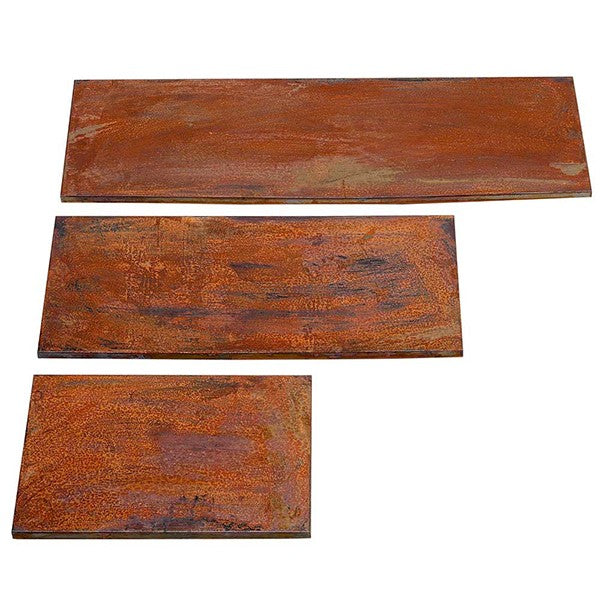 Bedkant ubehandlet stål 80x25 cm