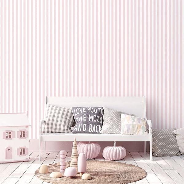 Tapet regency stribet pink 0,53x10,00 meter