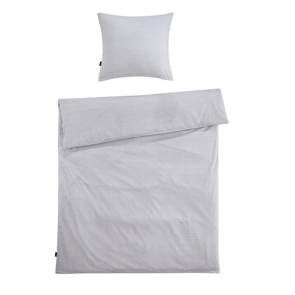 By Skagen sengetøj Josefine bomuld grå striber 140x220 cm