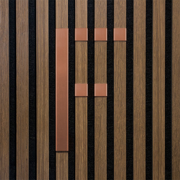 Bogstav til akustikpanel Kobber F