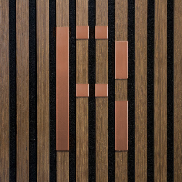 Bogstav til akustikpanel Kobber R