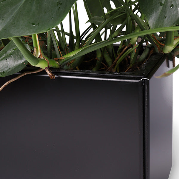 Plantekasse sortlakeret alu 40x240x40 cm m/bundplade