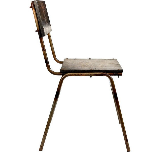 Fresco stol kombination af træ og jern 86x46x43 cm