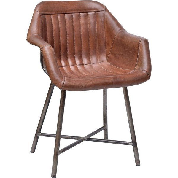 Icon læder loungestol med armlæn 82x61x48 cm