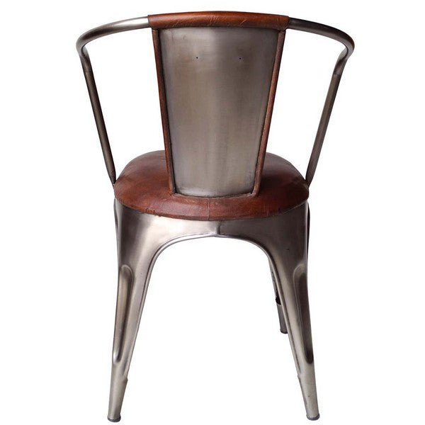 LIVING Stol polstret - shiny med læder 80x54x47 cm