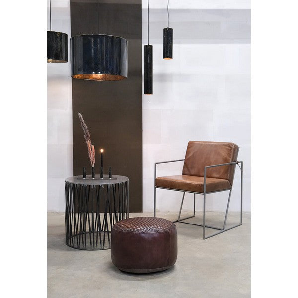 Jonah cylinderformet lampe S - mørkeblå marmoreret 31x10x10 cm