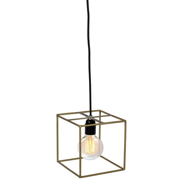 Loftlampe - messing 18x18x18 cm