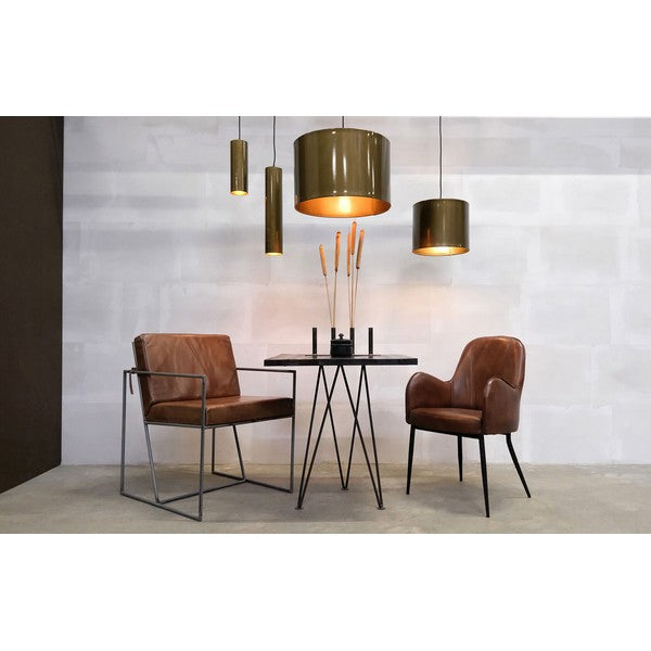 Jonah cylinderformet lampe L - antikmessing 51x10x10 cm