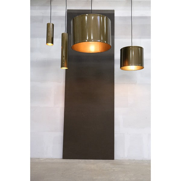 Jonah cylinderformet lampe S - antikmessing 31x10x10 cm