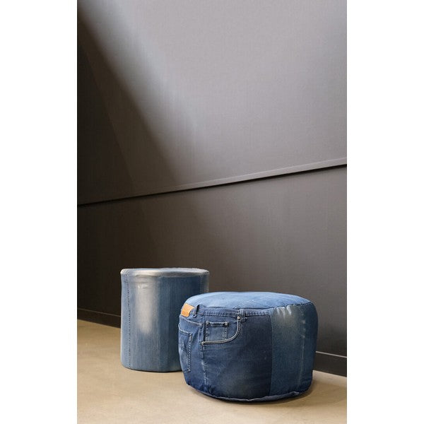 Denim puf - lav 35x54x54 cm