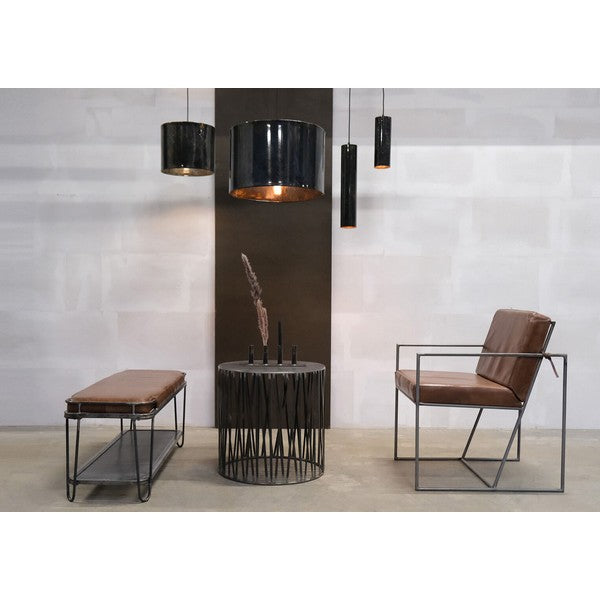 Jonah loftslampe L - mørkeblå marmoreret 32x50x50 cm