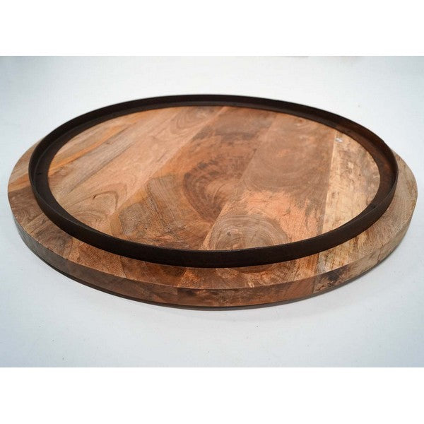 Clint træbordplade i mangotræ - rund 3x70x70 cm