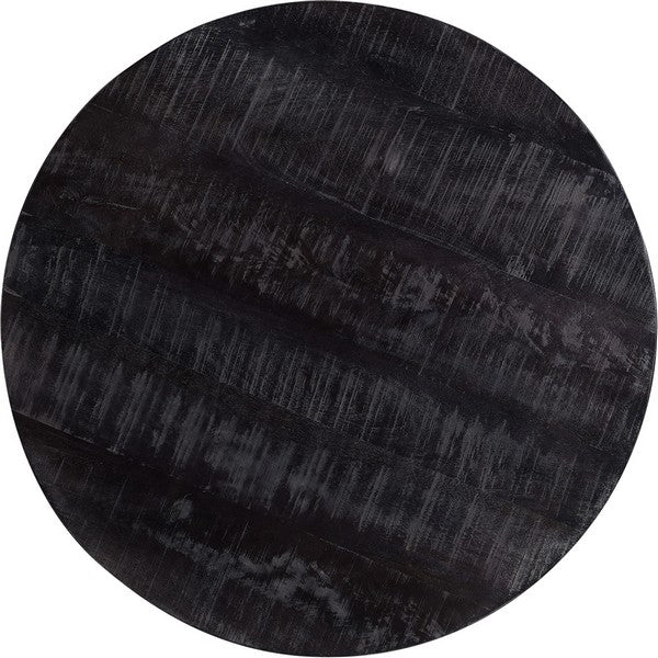 Clint rund bordplade i sortmalet mangotræ Ø70 3x70x70 cm