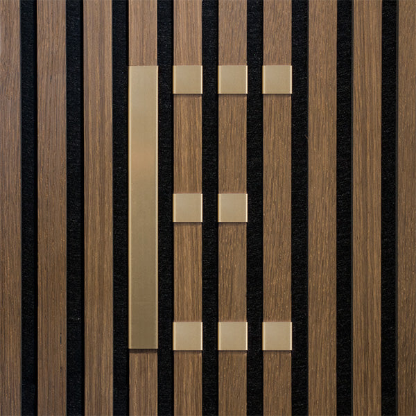 Bogstav til akustikpanel Messing E