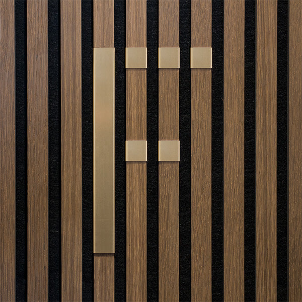 Bogstav til akustikpanel Messing F