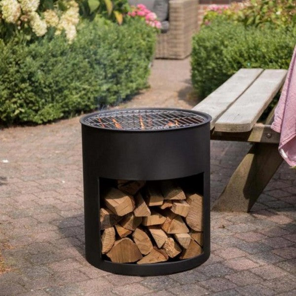 Transportal brændetønde med grill Ø45