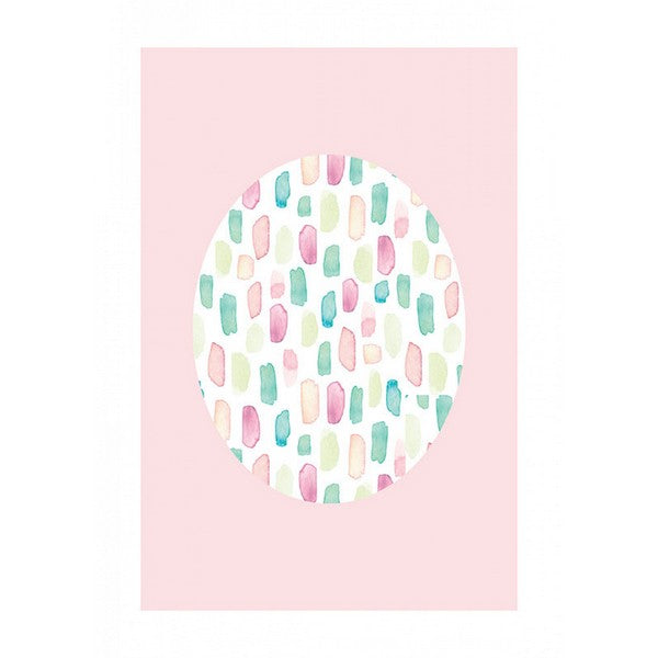 Plakat Shelly Mønstre rose - 40x50 cm