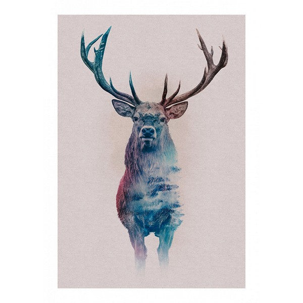 Plakat Skov hjort - 40x50 cm