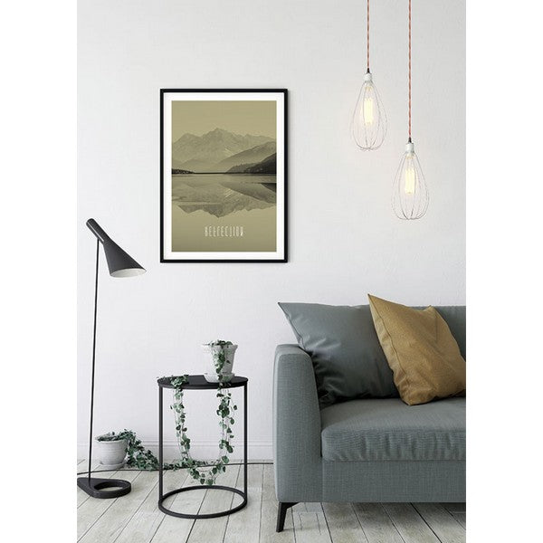 Plakat Word Lake Reflection Sand - 30x40 cm