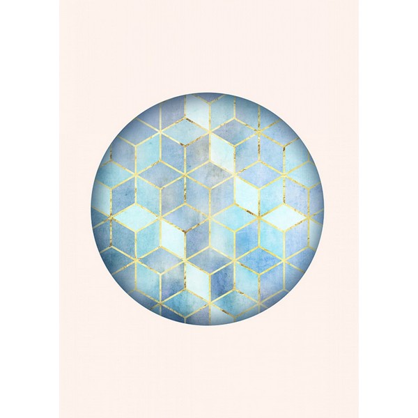 Plakat Mosaik Circle Azzuro - 50x70 cm