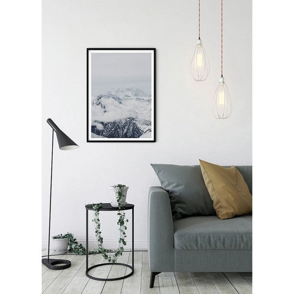 Plakat Bjerge Skyer - 40x50 cm