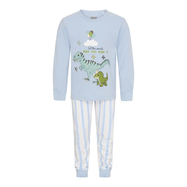 By Skagen pyjamas dino stribet buks blå 4 år