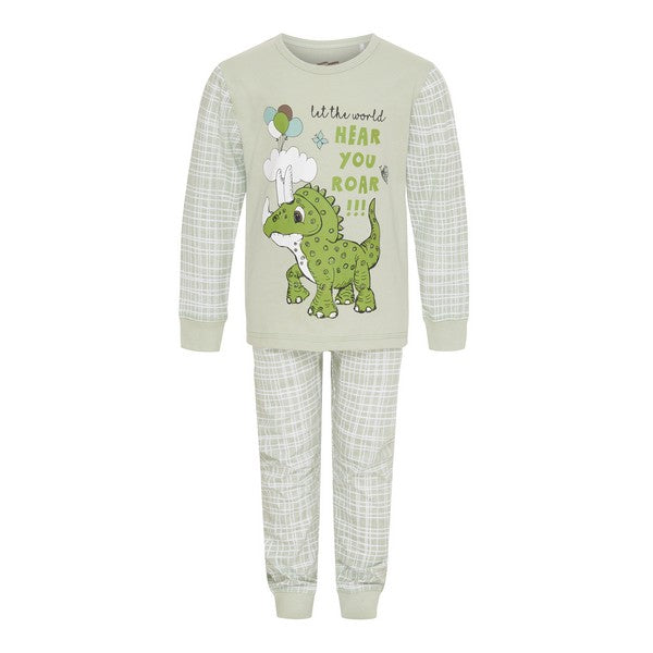 By Skagen pyjamas dino stribet buks grøn 2 år