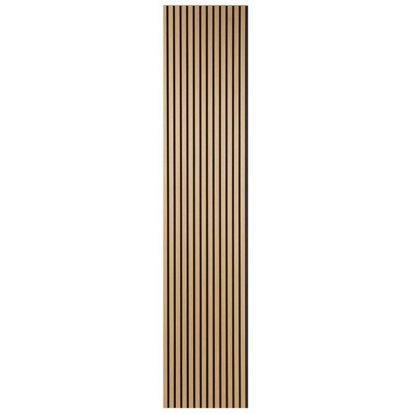 FibroTech akustikpanel QUANTI 18x520x2440 mm - Light Oak m/sort polyester