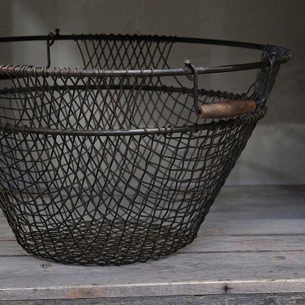 Stor trådkurv i metal Ø64 cm