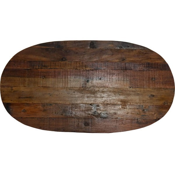 Amadeus oval træbordplade 5x130x70 cm