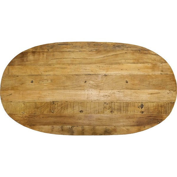 Strauss oval træbordplade 5x130x70 cm