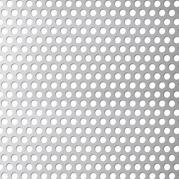 Perforeret Galvaniseret stål plade 1x1000x2000 mm runde huller Ø5 mm