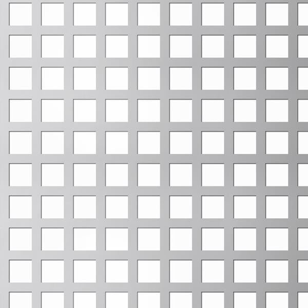 Perforeret Stål plade 1,5x1000x2000 mm firkant huller 9,5 mm