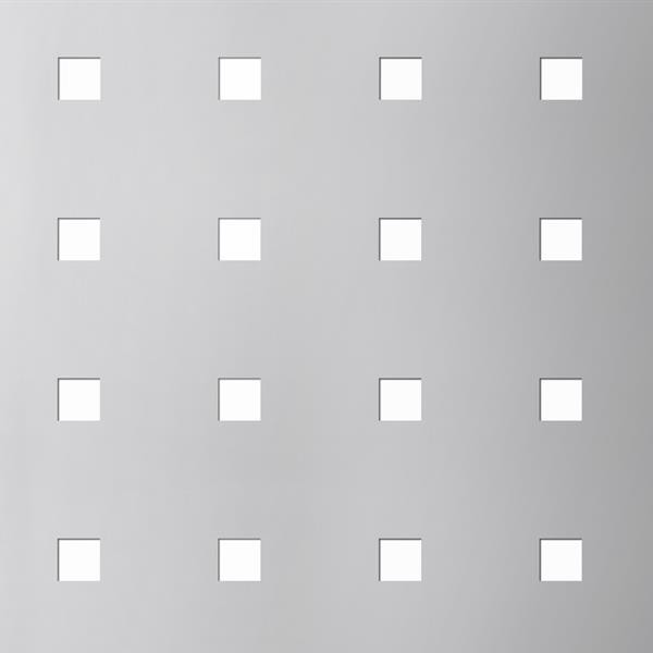 Perforeret Stål plade 1,5x1000x2000 mm firkant huller 9 mm