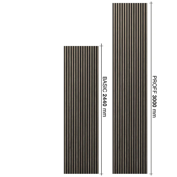 FibroTech akustikpanel BASIC PROFF 22x605x3000 mm - Grey oak