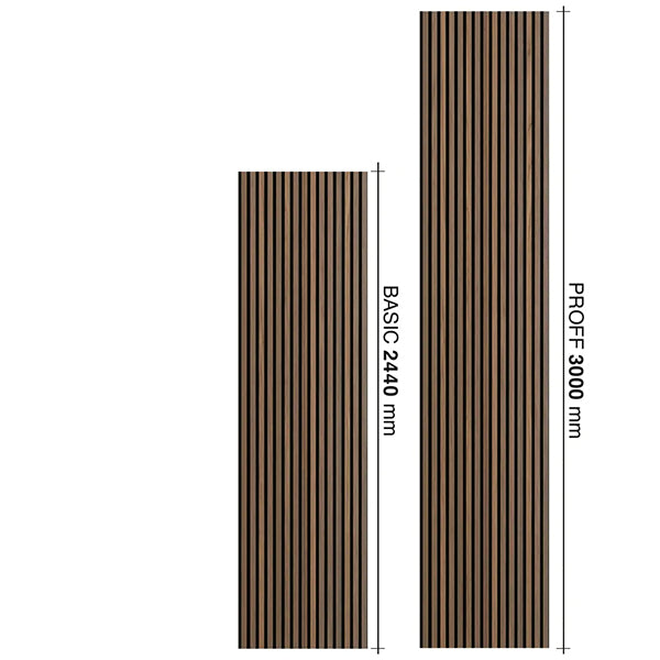 FibroTech akustikpanel BASIC PROFF 22x605x3000 mm - Oiled oak