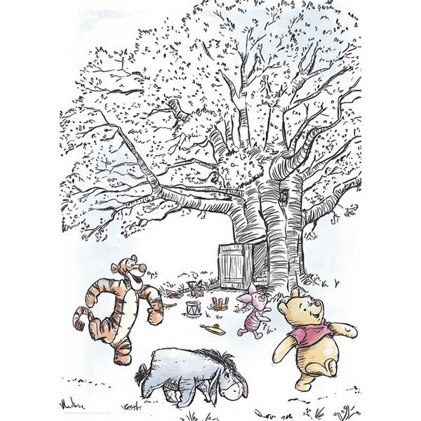 Plakat Peter Plys Legeplads - 30x40 cm