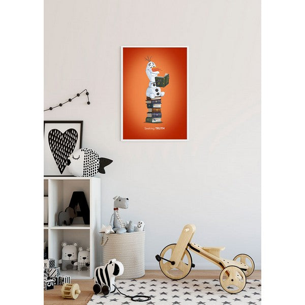 Plakat Frozen Olaf Læsning - 50x70 cm