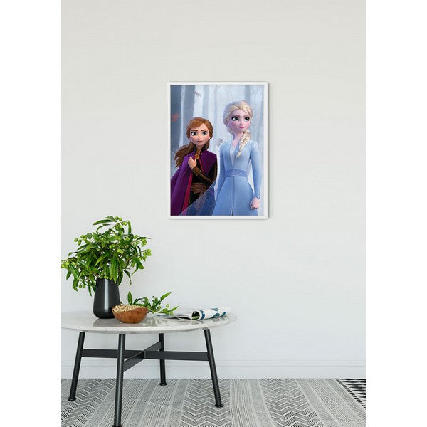 Plakat Frozen søstre i skoven - 30x40 cm