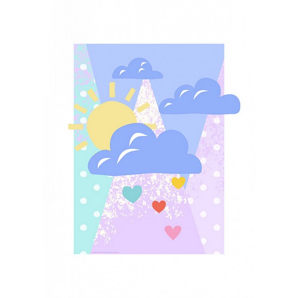 Plakat Peter Plys skyerne - 40x50 cm