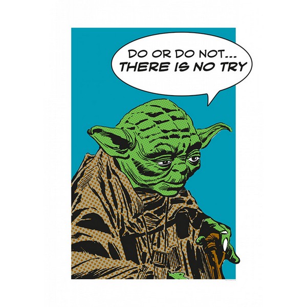 Plakat Star Wars Classic Comic Quote Yoda - 50x70 cm
