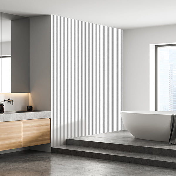 FibroTech akustikpanel UNIKA 22x605x2440 mm - White Platinum udsolgt til uge 17