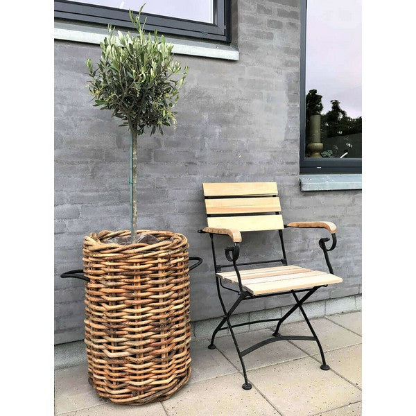 Rund Rattankurv (sæt m/4 stk/3 str) Ø32-62xH40-84 cm