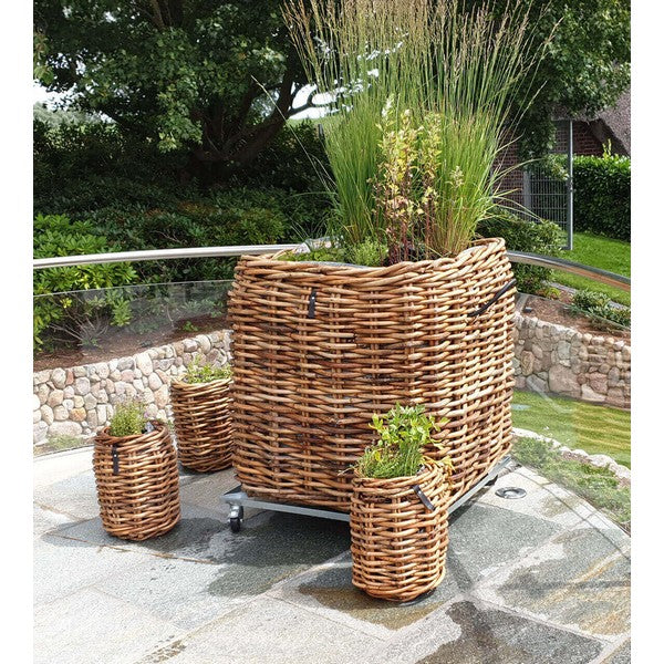 Mammut Low Firkantet Rattankurv L82xB82xH90 cm