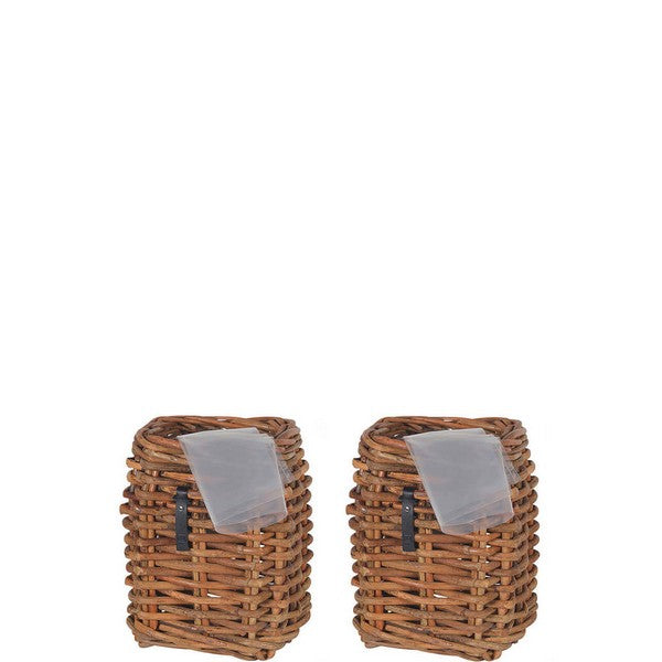 Firkantet Rattankurv (sæt m/5 stk/3 str) L27-59xB27-59xH39-84 cm