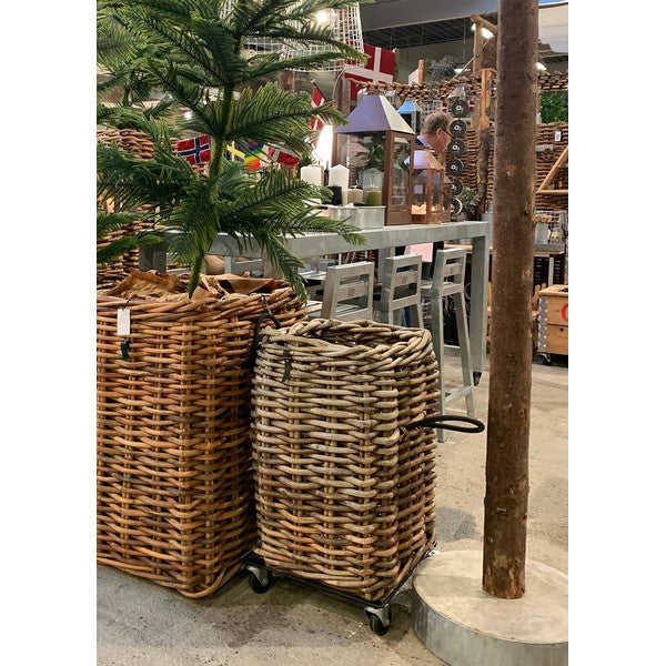 Maxi Firkantet Trolley t/Rattankurv L43xB43xH11,5 cm