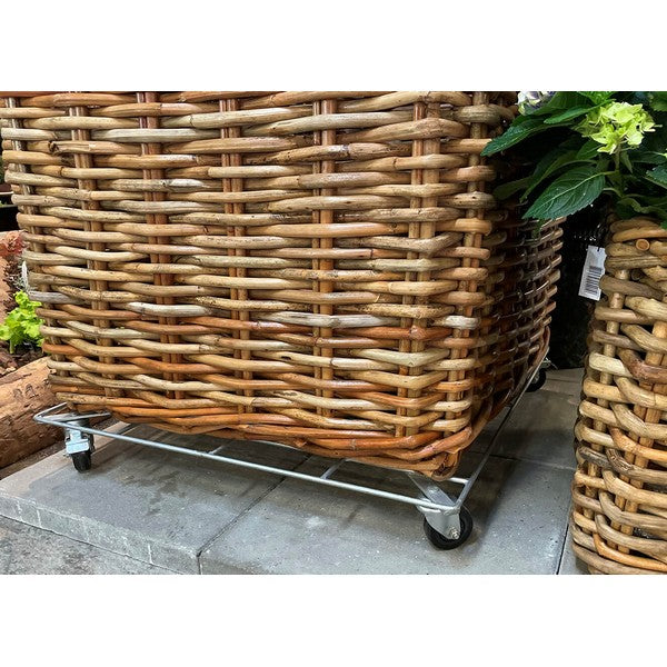 Mammut Firkantet Trolley t/Rattankurv L82xB82xH12 cm
