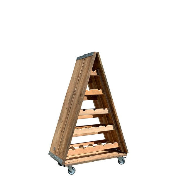 Vinreol m Hjul (H: 115) B80xH115xD38 cm